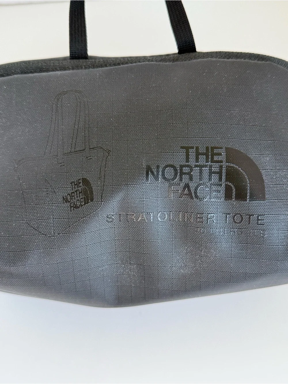 The North Face Stratoliner 20L Black Duffel Tote Bag with Carrying Bag